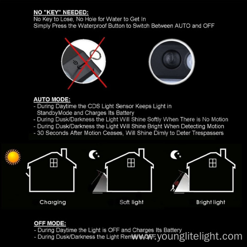 Motion sensor solar light outdoor for Garden